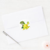 Tyrannian yellow Chomby gazing Ronde Sticker (Envelop)
