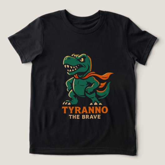 Tyranno de Dappere - Dinosaurus van de Held Tri-Blend Shirt (Design voorkant)