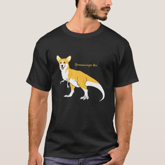 Tyrannocorgis Rex Grappige Corgi Dinosaurus Koning T-shirt (Voorkant)