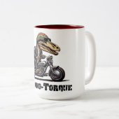 Tyrannokoppel Dinosaurus Tweekleurige Koffiemok (Voorkant rechts)
