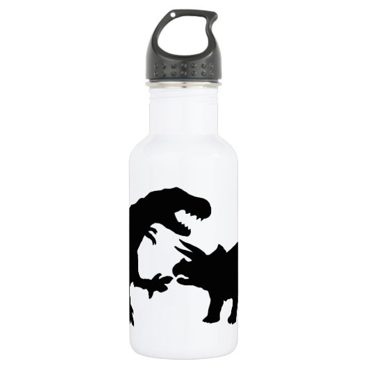 Tyrannosaur en Triceratops b Waterfles (Voorkant)