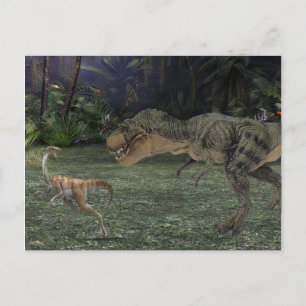 Tyrannosaurs Dinosaur Landschaps Scene Briefkaart