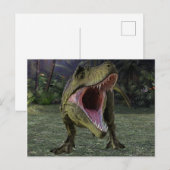 Tyrannosaurs Dinosaurus Jungle Scène Briefkaart (Voorkant / Achterkant)