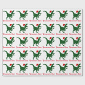 Tyrannosaurus Claws kerst Cadeaupapier (Vlak)