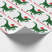 Tyrannosaurus Claws kerst Cadeaupapier (Hoek)