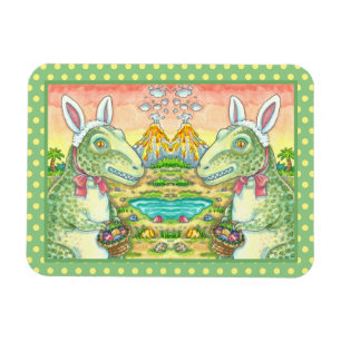 TYRANNOSAURUS, CUTE T-REX, EENVOUDIGERE BUNNY DINO MAGNEET