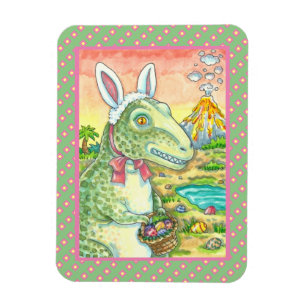 TYRANNOSAURUS, CUTE T-REX, EENVOUDIGERE BUNNY DINO MAGNEET