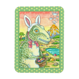 TYRANNOSAURUS, CUTE T-REX, EENVOUDIGERE BUNNY DINO MAGNEET