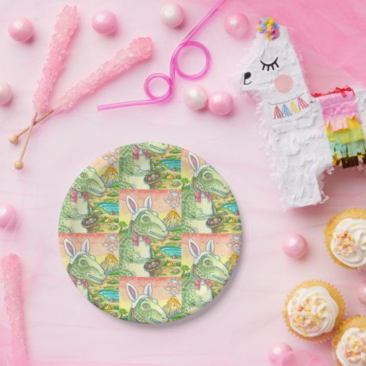 TYRANNOSAURUS, CUTE T-REX, EENVOUDIGERE BUNNY DINO PAPIEREN BORDJE (Feest)