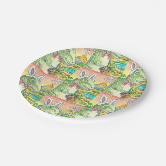 TYRANNOSAURUS, CUTE T-REX, EENVOUDIGERE BUNNY DINO PAPIEREN BORDJE (Gekanteld)