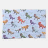 Tyrannosaurus Dinosaur dino Pattern Cute Summer Theedoek (Horizontaal)