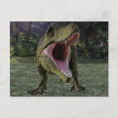 Tyrannosaurus Dinosaur Oerwoud Scene Briefkaart (Voorkant)