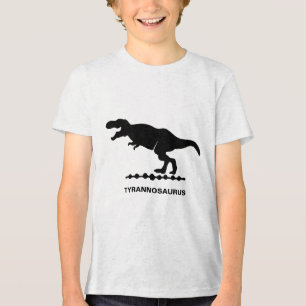 Tyrannosaurus Dinosaur Silhouet Tri-Blend Shirt