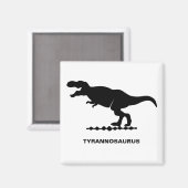 Tyrannosaurus Dinosaur Silhouette Magneet (Voorkant / Achterkant)