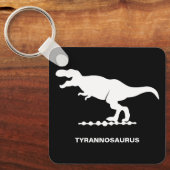 Tyrannosaurus Dinosaur Silhouette Sleutelhanger (Voorkant)