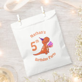 Tyrannosaurus dinosaurus kinderen verjaardag bedankzakje (Geknipt)