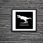 Tyrannosaurus dinosaurus silhouet poster