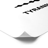 Tyrannosaurus dinosaurus silhouet poster (Hoek)