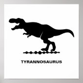 Tyrannosaurus dinosaurus silhouet poster (Voorkant)
