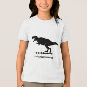 Tyrannosaurus dinosaurus silhouet Tri-Blend shirt (Voorkant)