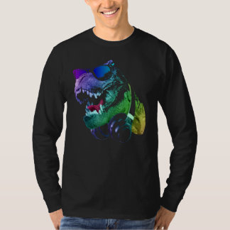 Tyrannosaurus dinosaurus T rex met zonnebril en H T-shirt
