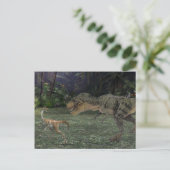 Tyrannosaurus-dinosauruslandschap Briefkaart (Staand voorkant)