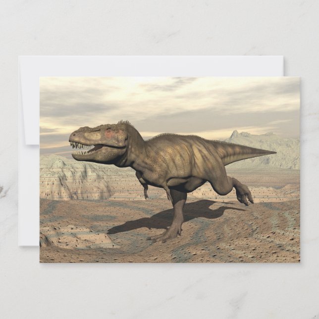 Tyrannosaurus draait - 3D rendering (Voorkant)