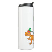 Tyrannosaurus Elf Squad Xmas T-Rex Dinosaurus Chri Thermosbeker (Gedraaid links)