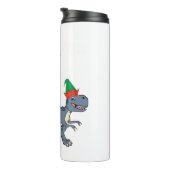 Tyrannosaurus Elf Squad Xmas T-Rex Dinosaurus Chri Thermosbeker (Geroteerd rechts)