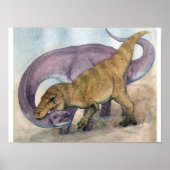 Tyrannosaurus en Alamosaurus Print (Voorkant)