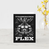 Tyrannosaurus Flex Strength Gym Funny Bodybuilding Kaart (Gele Bloem)