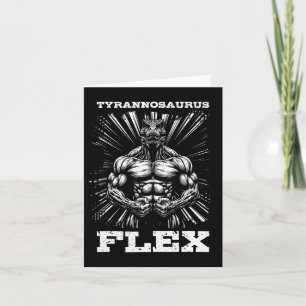 Tyrannosaurus Flex Strength Gym Funny Bodybuilding Kaart