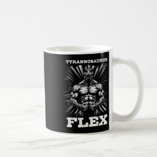 Tyrannosaurus Flex Strength Gym Funny Bodybuilding Koffiemok