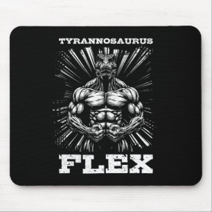 Tyrannosaurus Flex Strength Gym Funny Bodybuilding Muismat