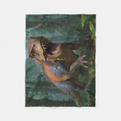 Tyrannosaurus Fun Ecology Fleece Deken (Voorkant)