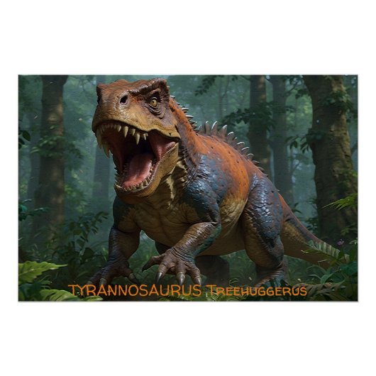 Tyrannosaurus Fun Ecology Perfect Poster (Voorkant)
