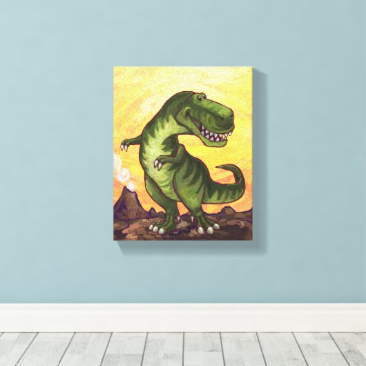 Tyrannosaurus Gifts & Accessoires Canvas Afdruk (Insitu (Houten vloer))