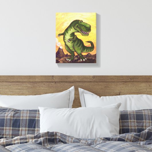 Tyrannosaurus Gifts & Accessoires Canvas Afdruk (Insitu (Slaapkamer))