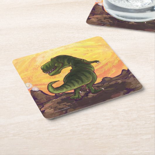 Tyrannosaurus Gifts & Accessoires Kartonnen Onderzetters (Schuin)