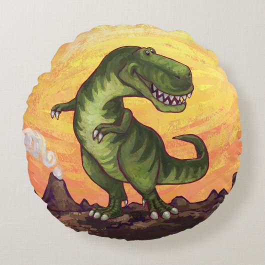 Tyrannosaurus Gifts & Accessoires Rond Kussen (Voorkant)
