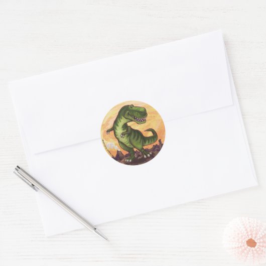 Tyrannosaurus Gifts & Accessoires Ronde Sticker (Envelop)