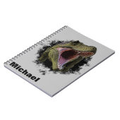 Tyrannosaurus Hole Personalized Dinosaur Notitieboek (Linkerzijde)