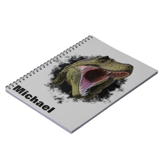 Tyrannosaurus Hole Personalized Dinosaur Notitieboek (Linkerzijde)
