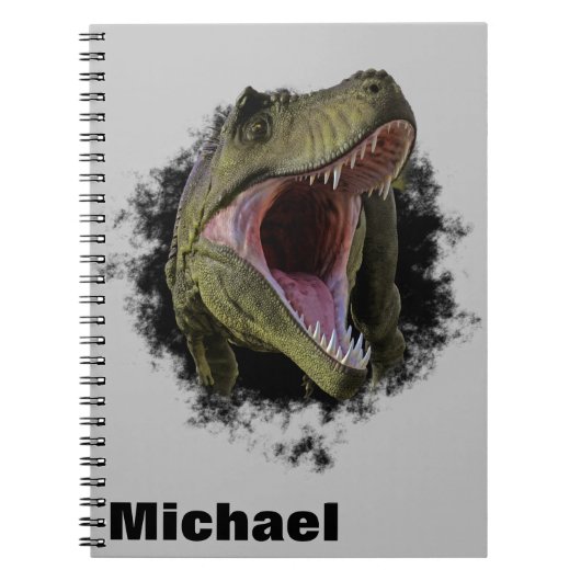Tyrannosaurus Hole Personalized Dinosaur Notitieboek (Voorkant)