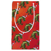 Tyrannosaurus Kerstmis Klein Cadeauzakje (Voorkant)