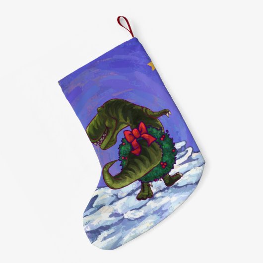 Tyrannosaurus Kerstmis Kleine Kerstsok (Achterkant (Hangend))