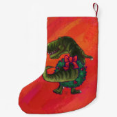 Tyrannosaurus Kerstmis Kleine Kerstsok (Achterkant)