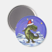 Tyrannosaurus Kerstmis Magneet (Voorkant / Achterkant)