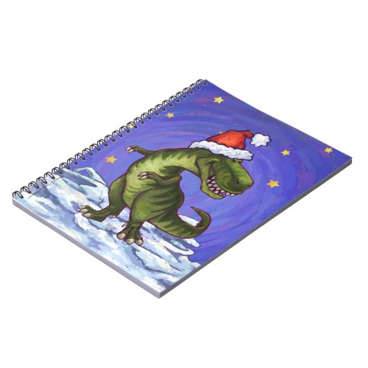 Tyrannosaurus Kerstmis Notitieboek (Linkerzijde)
