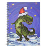 Tyrannosaurus Kerstmis Notitieboek (Voorkant)